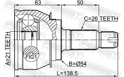 FEBEST 1910-R50 EAN: 4056111103402.