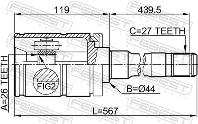 FEBEST 1911-E53RH EAN: 4056111084947.