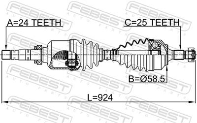 FEBEST 2514-B7MTRH EAN: 4056111173078.