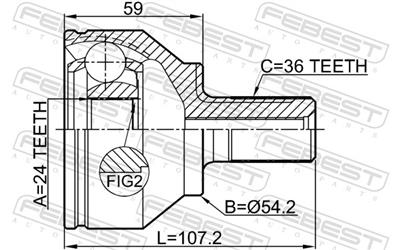 FEBEST 2710-C70 EAN: 4056111118284.