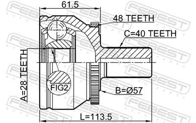 FEBEST 2710-XC90A48 EAN: 4056111078403.