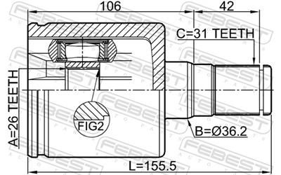 FEBEST 2711-S60IILH EAN: 4056111118604.