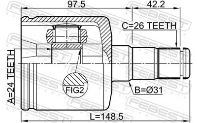 FEBEST 2711-S80ATLH EAN: 4056111118628.