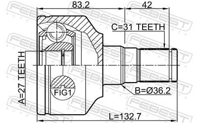 FEBEST 2711-XC70LH EAN: 4056111113838.