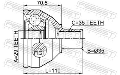 FEBEST 2711-XC90LH EAN: 4056111125602.