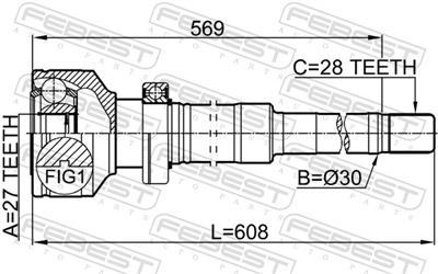 FEBEST 2711-XC90RH EAN: 4056111124223.