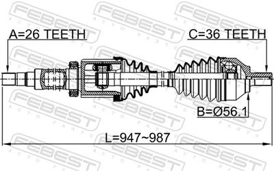 FEBEST 2714-S40RH EAN: 4056111129952.