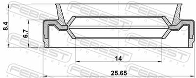 FEBEST 95EAY-15250708X EAN: 4056111122861.