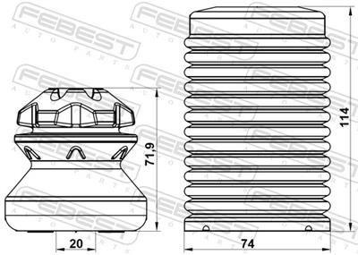 FEBEST BMSHB-F10F-KIT EAN: 4056111145631.