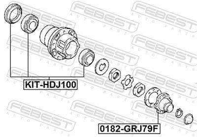 FEBEST KIT-HDJ100 EAN: 4056111076539.
