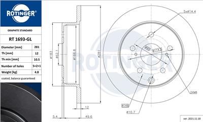 ROTINGER RT 1693-GL Číslo výrobce: 1693-GL. EAN: 5901436369288.