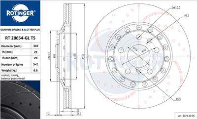 ROTINGER RT 20654-GL T5 Číslo výrobce: 20654-GL/T5. EAN: 5901436373063.