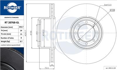 ROTINGER RT 20768-GL Číslo výrobce: 20768-GL. EAN: 5901436376620.