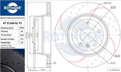 ROTINGER RT 21168-GL T5 Číslo výrobce: 21168-GL/T5. EAN: 5901436318286.