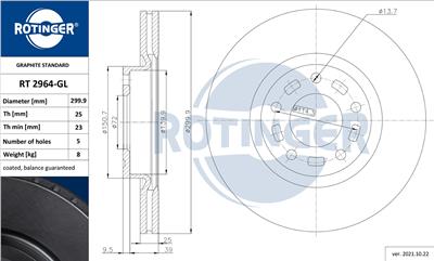 ROTINGER RT 2964-GL Číslo výrobce: 2964-GL. EAN: 5901436300632.