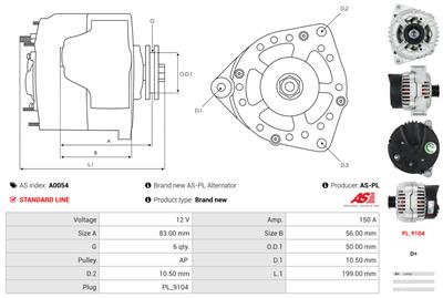 AS-PL A0054 EAN: 5901259400816.