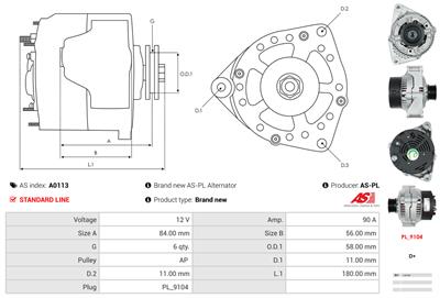 AS-PL A0113 EAN: 5901259401516.