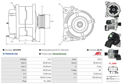 AS-PL A0157PR EAN: 5902129101406.