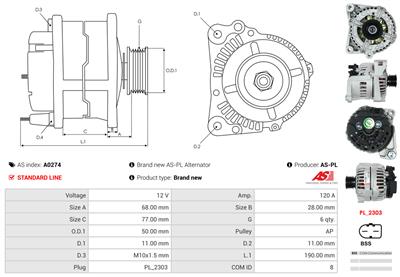 AS-PL A0274 EAN: 5901259460995.