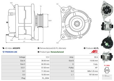 AS-PL A0520PR EAN: 5902129033790.