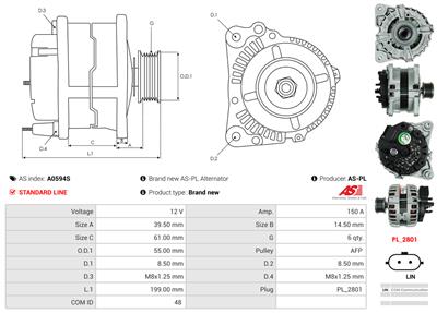 AS-PL A0594S EAN: 5902129052364.