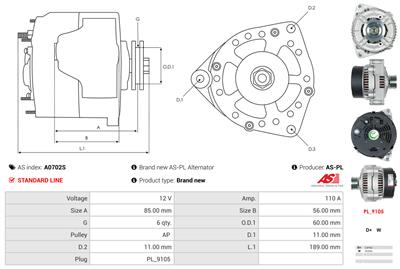 AS-PL A0702S EAN: 5902129108757.