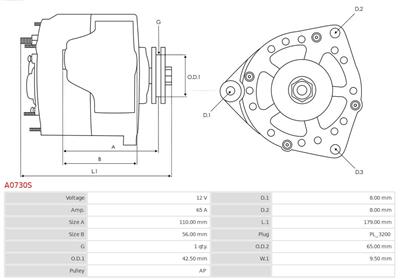 AS-PL A0730S EAN: 5902129111900.