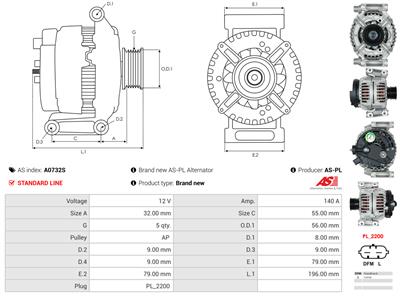 AS-PL A0732S EAN: 5902129112662.