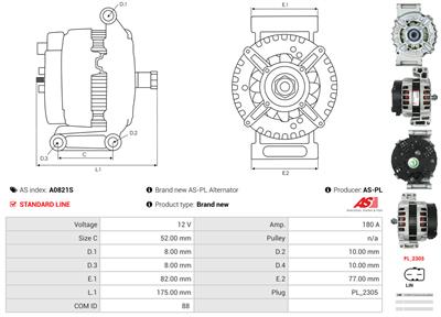 AS-PL A0821S EAN: 5902129146780.