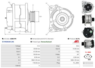 AS-PL A0861PR EAN: 5902129177722.