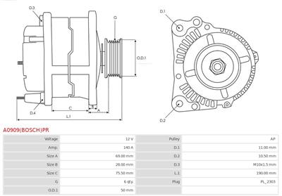AS-PL A0909(BOSCH)PR EAN: 5902129209317.