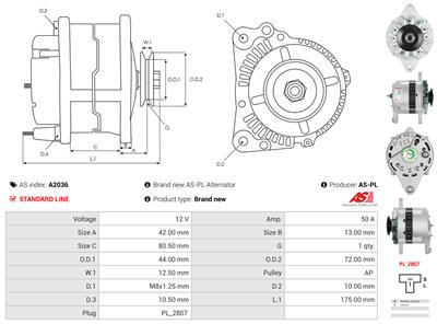 AS-PL A2036 EAN: 5901259403343.