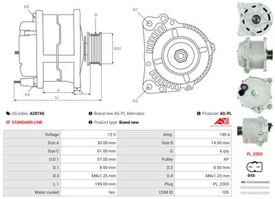 AS-PL A2074S EAN: 5902129061939.
