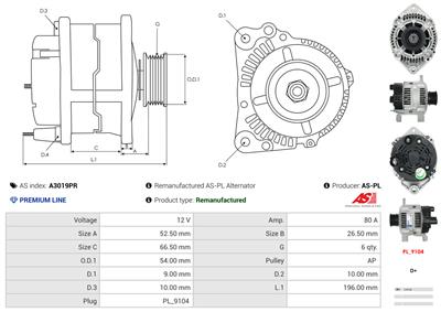 AS-PL A3019PR EAN: 5902129119814.