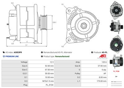 AS-PL A3053PR EAN: 5902129100911.