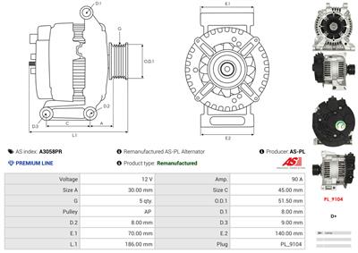 AS-PL A3058PR EAN: 5902129152057.