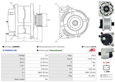 AS-PL A3084PR EAN: 5902129090588.