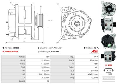 AS-PL A3139S EAN: 5902129049197.
