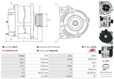 AS-PL A3141 EAN: 5902129065913.