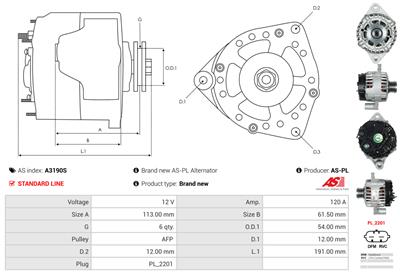 AS-PL A3190S EAN: 5902129118619.