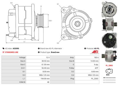 AS-PL A3209S EAN: 5902129040026.