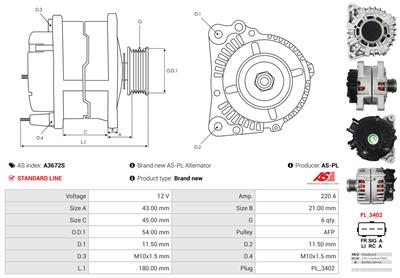 AS-PL A3672S EAN: 5902129184126.