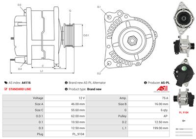 AS-PL A4116 EAN: 5902129024095.