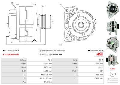 AS-PL A5016 EAN: 5901259405996.