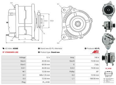 AS-PL A5088 EAN: 5901259490916.