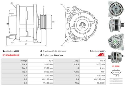AS-PL A5118 EAN: 5902129003151.