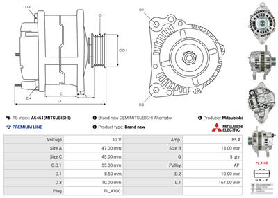 AS-PL A5461(MITSUBISHI) EAN: 5902129163725.