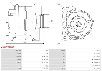 AS-PL A6018(DENSO) EAN: 5901259446425.