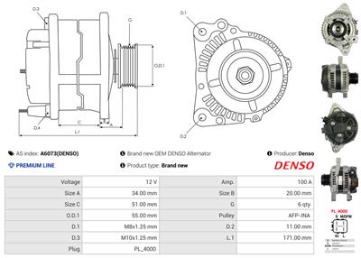 AS-PL A6073(DENSO) EAN: 5901259446692.