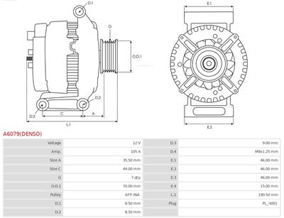 AS-PL A6079(DENSO) EAN: 5901259447187.
